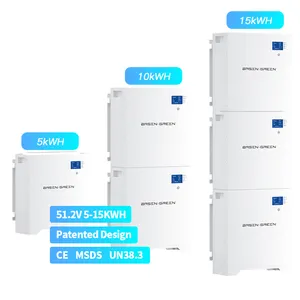 Stackable năng lượng lưu trữ 48V 200AH 10KW 20kW 30Kw 40kw 51.2V biến tần Pin tuabin gió năng lượng mặt trời hệ thống điện LiFePO4 Pin