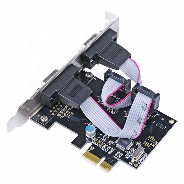 RS232 RS-232 Serial Port COM DB25 LPT Printer Parallel Port to PCI -E PCI Express Card Adapter Converter Board WCH382 Chip