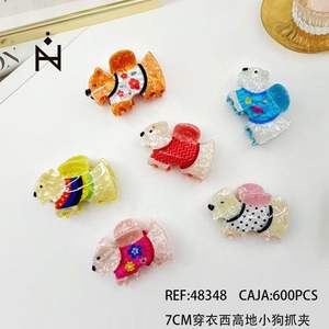 Pinza para el pelo Tinny Dress West Highland Dog de 7 cm con diseño de mascota a la moda para mujeres y niñas - Product Image 4