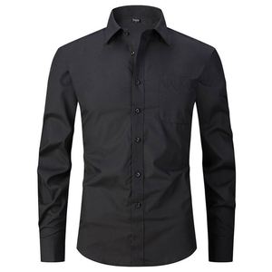 Design High Quality Polyester Buttons <b>Shirt</b> Fashion Long Sleeve Customized Wholesale L00 % Cotton Leisure Leather - Product Image 6