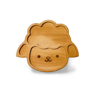 Plateau alimentaire en bois pour enfants Evonik Cartoon avec compartiments, plateau de service en bambou, plat à pain créatif pour la maison - Product Image 1