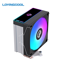 Radiateur en cuivre et aluminium Lovingcool AP200, haute performance, faible bruit, installation facile, 4 caloducs en cuivre, refroidisseur d'air pour processeur