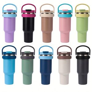 New Style 304 Stainless Steel 40oz Insulated Tumbler <b>Large</b> Capacity Portable Travel Car Cup Vacuum Coffee <b>Mug</b> with Flip up Straw - Product Image 1