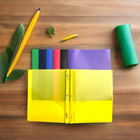 Dossier de présentation en PP brillant orange format lettre, pochettes, vente chaude usine, fournitures scolaires et de bureau, durable, vente en gros