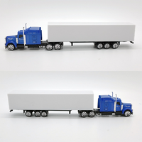 1/87 moulé sous pression modèle Semi camion remorque a Escala Kenworth W900 transporteur de voitures Long Hauler camion alliage cadeau promotionnel enfants voiture