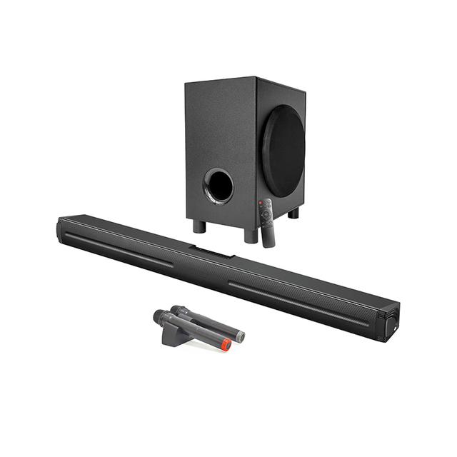 HOXEN 120W Wooden 2.1 Channel 3D Surround Sound TV Speaker System with Subwoofer