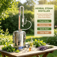 Appareil de distillation de fleurs pour hydrolat de menthe, petit modèle en acier inoxydable pour usage domestique et bricolage d'aromathérapie