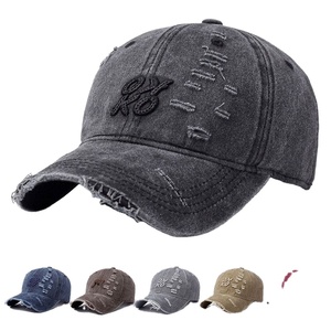 Casquette de baseball unisexe en jean style rétro américain avec broderie 3D, finition délavée, boucle métallique – Printemps/Été, décontractée et polyvalente - Product Image 1