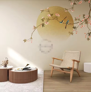 Style ancien Fleurs et oiseaux Nouveau style chinois Fond d'écran <span class=keywords><strong>TV</strong></span> Papier peint Salon Chambre à coucher Murale - Product Image 2