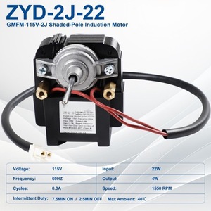 Moteur de ventilateur de réfrigérateur ZYD-2J-22 115V 60Hz pour compartiment congélateur, pièce de rechange haute efficacité - Product Image 2