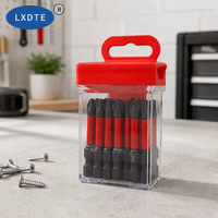 LXDTE Lot de 20 embouts de tournevis à chocs PH2 de 50 mm en acier S2, tige hexagonale de 1/4 po, magnétiques, avec étui de rangement, qualité industrielle