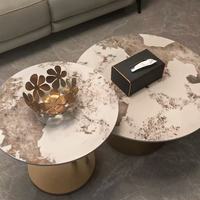 Ensemble de tables basses modernes, durables, luxueuses, minimalistes, dorées, petites, en acier inoxydable, extensibles, uniques, pour le salon, meubles tendance