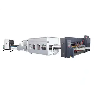 automatic folding gluing and stitching machine automatic carton box making machine printing die cutting machine