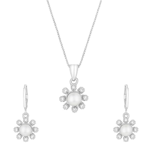 Premium <b>Silver</b> Plated CZ American Diamond Chain Pendant <b>Necklace</b> with <b>Earrings</b> <b>Set</b> for Women Elegant Jewelry for Parties - Product Image 6