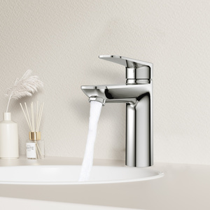 Grifo de Lavabo JOMOO de Alta Calidad <span class=keywords><strong>H2</strong></span>, Monomando, Monotroquel, Cromado, Grifo Mezclador para Baño, Ahorrador de Agua con Burbujeador - Product Image 1
