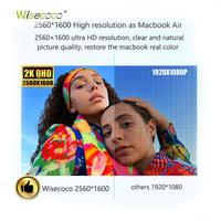 Monitor Portabel Wisecoco 8.9 Inci 2560*1600 Kecerahan Tinggi 2K Layar Sentuh Multi-titik FHD untuk Laptop