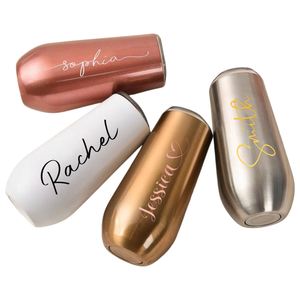 Couvercle personnalisé à double paroi pour gobelet isotherme 6oz en acier inoxydable – Cadeau personnalisé pour demoiselle d'honneur ou enterrement de vie de jeune fille - Product Image 1