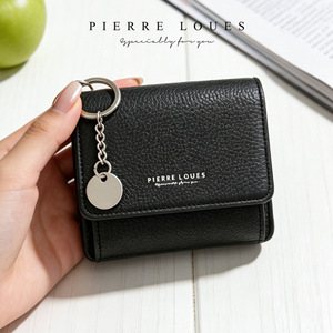 Porte-monnaie compact Pierre Loues de 5 pouces avec porte-clés et porte-cartes pour usage quotidien - Product Image 1