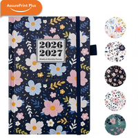 Organisateur/Agenda hebdomadaire et mensuel en cuir PU A5 à couverture rigide, papier épais 100g, avec élastique, personnalisable pour le bureau