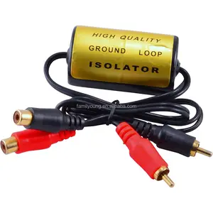 RCA Ground Loop Isolator Amplifier Noise Filter Feedback Loop Isolator Car Audio Home Stereo Noise Suppressor Reducer Alternator