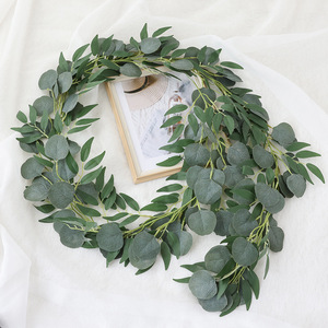 Baishun Artificial Eucalyptus Vines 200cm Injection Molded Silk Flowers For Wedding Home <b>Decor</b> <b>Wall</b> Hanging - Product Image 3