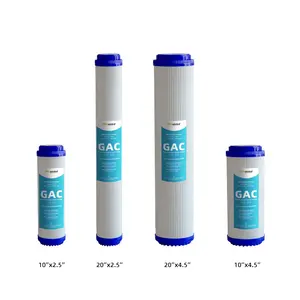 GAC水フィルター活性炭フィルターカートリッジ10インチUDF水フィルター2.5X20インチ