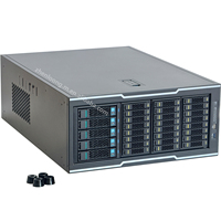 Casing Full Tower ZhenLoong 24 Bay U.2 NVMe SSD dan 5 Bay Hard Drive SATA Hot-swap NAS Server Storage Workstation Chassis EATX