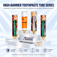 Tubes de dentifrice laminés en aluminium et plastique, emballage vide, impression UV personnalisée, bouchon à vis 12,7-35 mm, soins bucco-dentaires
