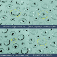 Tapis de Douche Massant à Trous Circulaires Extra Longs, Nouveau Design Unique, Antidérapant, Lavable en Machine, pour Salle de Bain, Baignoire et Toilettes
