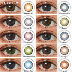 Freshgo <span class=keywords><strong>Lentilles</strong></span> oculaires 3 tons <span class=keywords><strong>Lentilles</strong></span> de contact colorées Pure <span class=keywords><strong>Hazel</strong></span> 14.5mm <span class=keywords><strong>Lentilles</strong></span> de contact de couleur pour les yeux mélangées - Product Image 2