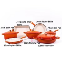 Ensemble de casseroles 8 pièces, ustensiles de cuisine, casseroles et poêles compatibles avec les cuisinières à induction et à gaz, résistantes au four