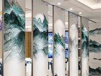 Cloison mobile pliante haut de gamme sur rail pour séparation d'espace en salle d'exposition