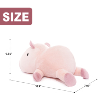 Peluche Capybara, rongeur rose aux petites oreilles, à une large trompe et à des jambes courtes