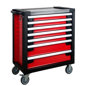 Chariot à outils robuste en acier inoxydable à 7 tiroirs avec serrure, glissières à billes, certifié OEM ISO9001 pour <span class=keywords><strong>garage</strong></span> et atelier - Product Image 3