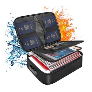 Porte-certificats avec serrure, étanche et ignifuge, sac de rangement pour bureau et maison, coffre-fort pour organiser les documents - Product Image 1
