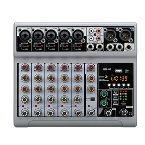 Mezclador de Sonido Profesional con Cancelación de Ruido BM-<span class=keywords><strong>07</strong></span>, Altavoz para DJ con Voz Ajustable y Función Inalámbrica para Cantar en Familia - Product Image 2