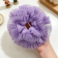 YAOYU Accessoire de coiffure incontournable pour femmes, style 'Sweet Girls', en gaze filet éthéré et volumineux, élastique à chignon, nouveau style 2026, interne