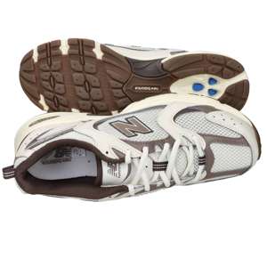 Chaussures de marche respirantes 530 en maille beige à lacets, semelle intermédiaire EVA, talon plat, toutes saisons - Product Image 6