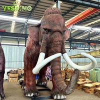 Modèle de mammouth laineux réaliste grandeur nature en silicone, animatronique pour intérieur et extérieur, zoo, musée, parc d'attractions, expositions d'animaux