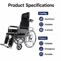 Lit d'hôpital pliable en alliage d'aluminium, inclinable, portable, à 4 roues, manuel, avec repose-jambes surélevé, pour usage hospitalier des personnes âgées - Vente chaude