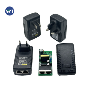 Nhà Máy treo tường 48V 0.5A Gigabit <span class=keywords><strong>Power</strong></span> <span class=keywords><strong>Adapter</strong></span> Injector 1000Mbps <span class=keywords><strong>Ethernet</strong></span> cung cấp điện với cắm DC kết nối đầu ra - Product Image 1