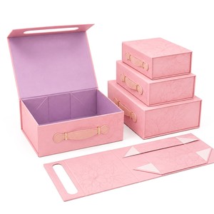 Boîtes cadeaux rigides de luxe avec fermeture magnétique et logo personnalisé, vente en gros avec ruban - Product Image 1
