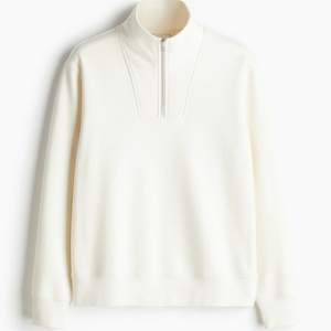 Sweat-shirt d'extérieur pour homme à col montant, demi-zip, manches longues, col roulé simulé, brodé, pour l'hiver - Product Image 4