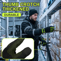 Guantes de Trabajo Térmicos de Microfibra Texturizada para Congelador, Antideslizantes, con Pantalla Táctil, para Operaciones de Refrigeración en Almacenes Frigoríficos