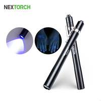 Mini lampe UV 365 nm, lampe noire, lampe torche ultraviolette, lampe torche en alliage d'aluminium avec indice de protection IP65