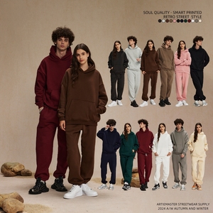 เสื้อฮู้ดผ้าฝ้าย100% สำหรับผู้ชายเสื้อฮู้ดผ้าฟลีซหนาพิเศษพิมพ์โลโก้ได้ตามต้องการ - Product Image 2