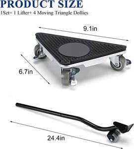 <span class=keywords><strong>Dolly</strong></span> móvil de <span class=keywords><strong>3</strong></span> ruedas para muebles, ruedas de alta resistencia, con cerradura, elevador de muebles