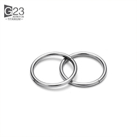 Anneau de nez articulé en titane G23 pour piercing septum, boucles d'oreilles créoles gothiques, piercings pour lèvre, oreille, cartilage et hélix