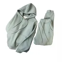 Ensemble décontracté deux pièces pour femme : sweat à capuche ample à manches longues doublé polaire en polyester et pantalon de jogging – Collection Automne/Hiver 2026