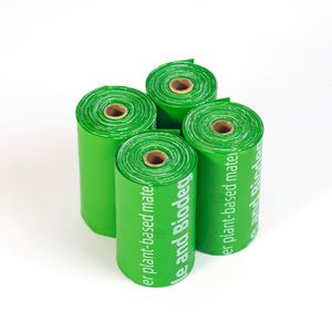 Sacs à déjections canines compostables verts en stock, biodégradables et recyclés pour l'élimination des déchets d'animaux - Product Image 3